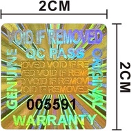 500pcs Laser Hologram Stickers Tamper EVIDENT Security Seal with Serial Numbers Void if Removed 0.78