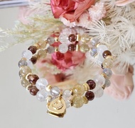 極光-鈦晶/透體極光23/月光石/拉長石水晶手鍊