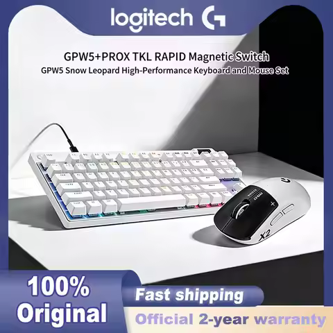 Logitech G PRO X TKL Rapid Wired Keyboard + G PRO X2 SUPERSTRIKE LIGHTSPEED Set Wireless Gaming Mous