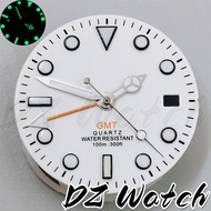 DZ 29mm 515 Quartz Watch Dial Black White Dial With Hands Green Luminous Fit RONDA 515/RONDA 515-24H