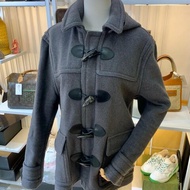 Burberry/巴寶莉 中長款男裝外套 牛角扣皮毛一體棉服 經典款連帽戰地獵人裝 走秀款