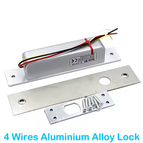 12V Electric Door Bolt Lock Normal Closure 17cm Width Aluminium Alloy Electronic Magnetic Mortise Lo