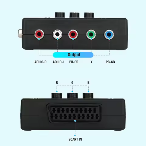 New Arrival RGBS VGA To YPBPR Component Converter SCART To YPBPR YCBCR For Nintendo 64 PS1 PS2 Dream