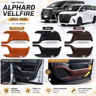 dac alphard vellfire anh40 2023-2026 car oem abs leather cover anti kick protector accessories