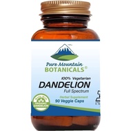 Pure Mountain Botanicals Dandelion Root Capsules - Kosher Vegan with 450mg Organic Dandelion Root Su