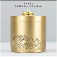 💥Brass Car Ashtray Car Home Office Decoration Xiangyun Ashtray with Lid Chinese Style Copper Ornaments