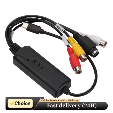 USB Video Capture Card VHS TV DVD VCR Audio Capture Adapter Card USB 3.1 Type-C MP4 Audio Capture Ad