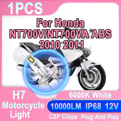 1PCS Motorcycle Led Light Led Headlight 12V H7 10000LM Canbus Error Free Plug And Play For Honda NT7