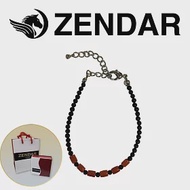 【ZENDAR】頂級天然紅珊瑚鼓黑瑪瑙手鍊(138877)