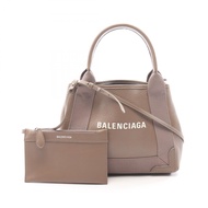 【二手】BALENCIAGA世家 (Balenciaga) 手提包，海軍藍 Cabas XS 2WAY 米色皮革，海軍藍 Cabas XS 女款二手 B