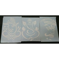 Indian God Cutting White Stickers (11inc X 8.5inc)