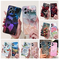 For Xiaomi Redmi Note 12 4G Casing Luxury Marble Flower Butterfly Soft Silicone Slim TPU Cover For X