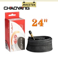 MASSTEK 1pc 24 inch Bicycle Inner Tube Premium Bicycle Tube Bicycle Inner Tire Butyl Rubber TBE24