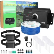 Electric Dog Fence System, Covers up to 1.2 Acre, for Dogs Over 4 lb, 2 Ajustable Waterproof Collar 
