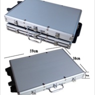 Chips Silver 40mm Box Chips Can Hold 1,000 Pieces Texas 1,000 Chips Box Aluminum Poker 43mm Trolley 