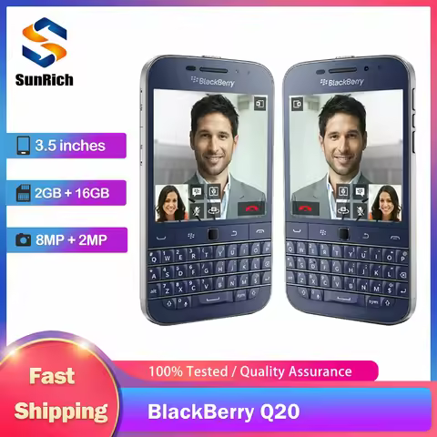 Original BlackBerry Q20 4G LTE Mobile Phone 3.5" 2GB RAM 16G ROM 8MP+2MP Camera WiFi BlackBerryOS Sm