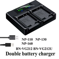 Dual Battery Charger For CASIO Exilim EX-ZR700 ZR800 ZR1000 ZR1100 ZR1200 ZR1500