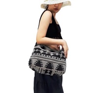 Woven Bag Cotton Women bag Shoulder bag Crossbody Bag Sling Bag Black