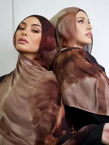 168colors Modal Print Hijab Scarf Premium Soft Breathable Muslim Fashion Headscarf Head Scarf Headwr