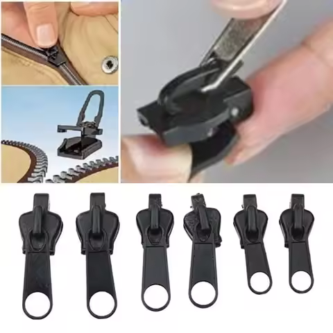 6pcs Instant Zipper Universal Instant Fix Repair Kit Replacement Zip Slider Teeth Multifunctional Cl