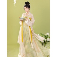 Fuyao Women's Tang Dynasty Style One-Piece Printed Dress with Chest-Length Design