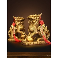 Kirin Doorside Home Furnishings Stepping on Copper Copper Crafts Pair Office Kirin Pure Gossip Livin
