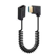 HDMi Male to Female Adapter 8K/60HZ Spring Extension Cable Elbow mini mini Extension Cable Camera TV