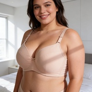 B & C Plus Size Breathable Mesh Non Push Up Cooling Bra Full Coverage Comfort Bra Big Size 34D-44D 3