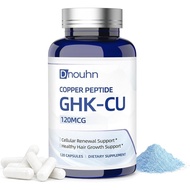 GHK-Cu Peptide Supplement – GHK-Cu Copper Peptide 120mcg, for Hair & Skin | Systemic Collagen, Elast