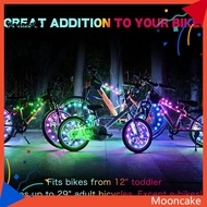 Moon* Colorful Bike Accessories Stylish Bike Wheel Lights 16 Colors Led Bike Wheel Lights Trendy Safety Bicycle Strip Light Southeast Asian Buyers' Favorite