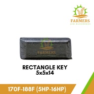 5PCS Rectangle Key (Kunya) 5x5x14 Aircooled Diesel Engine 170F 178F 186F 186FA 188F 5HP-16HP