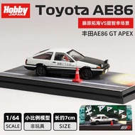 HOBBYJAPAN 1/64 Premium Series Initial D Toyota AE86 Mazda RX7 Honda Civic EK9 Car Model Simulation 