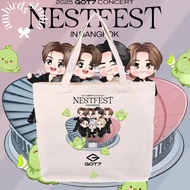 Ambirds & 2025 GOT7 CONCERT <NEST FEST> IN BANGKOK Green Logo Printing Canvas Tote bag For Fans 08