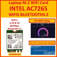 INTEL AC7265 WIFI5 BLUETOOTH4.2 Laptop M.2 NGFF MINI PCIE WiFi Card 7265NGW Wireless 7265AC
