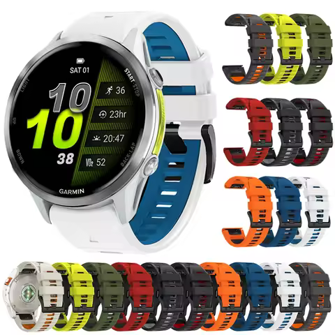 Silicone 22 26mm WatchBand for Garmin Forerunner 970 965 955 Solar 945 935 Fenix 7 7X 8 E Epix Insti