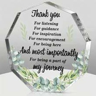 1pc Acrylic Thank You Decorative Plaque, Ideal Gift For Female, Inspirational, Colleague, Office, De