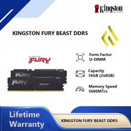 Kingston Fury Beast Black DDR5 5600 CL36 8GB 16GB 32GB 64GB 128GB - Udimm Memory RAM PC Computer