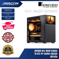 Jonsbo D31 Mesh Screen M-ATX PC Casing Chassis – Black (Integrated 8-Inch LCD Display Panel)