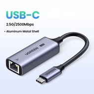 UGREEN 2500Mbps USB C Ethernet Adapter 2.5 Gigabit Type C to Lan RJ45 Network Card for MacBook Air i