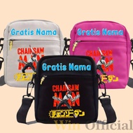 Chain Saw Man Sling Bag, Quality School Sling Bag, Chain Saw Man