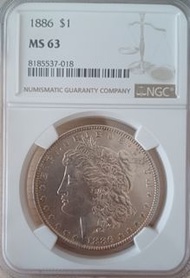 1886年摩根銀幣NGC 