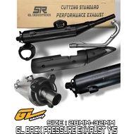 GL RACING BACK PRESSURE EXHAUST Y15 28MM-32MM/Y16 28MM-32MM/RS150 28MM/RS150 32MM/LC135 28MM/LC135 3