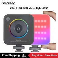 SmallRig Vibe P108 RGB video light, portable photography lighting w 3 cold shoe 2500mAh Rechargeable