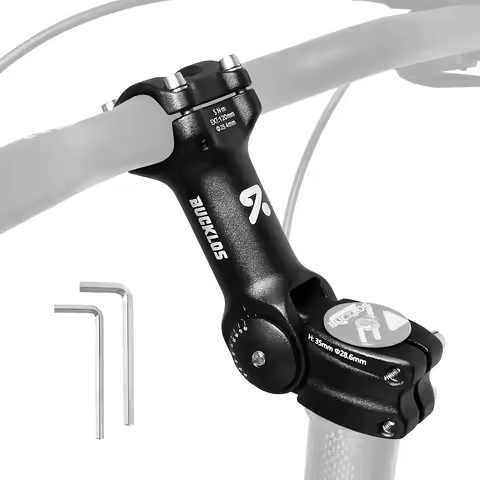 BUCKLOS MTB Stem Adjustable 31.8 Bicycle Handlebar Stem 25.4mm 60 Degree Bike Power Mountain Bike Ta