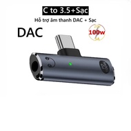 Jack converts from Type C to Type C + Type C or Type C + 3.5mm - Audio DAC - Livestream - Gaming