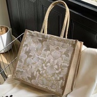 christy ng bucket Beg tangan besar Canvas Bag Female Handbag 2025 New Style Large Capacity Linen Han