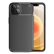 iPhone Series Carbon Fibre Tough Black Case Casing (13/13 PRO/13 PRO MAX)