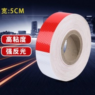 A-💞Car Reflective Body Sticker Truck Red and White Reflective Stripe Body Reflective Stripe Logo Anti-Collision Sticker