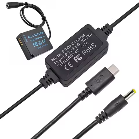 PD USB-C+DMW-DCC11 DC Coupler BLG10 BLE9 Dummy Battery for PANASONIC Lumix FMARKII DMC GF3 GF5 GF6 G
