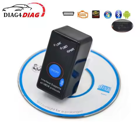 ELM327 Bluetooth With PIC18F25K80 Chip Switch Car Diagnostic Tool OBD2 Scanner Code Reader ON/OFF Bu